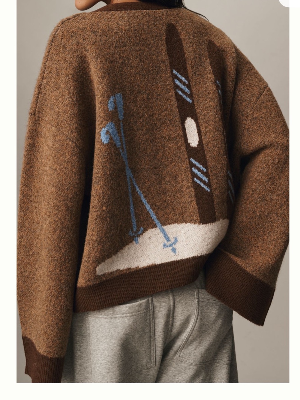 NWT Anthropologie Bel Kazan Icon skier sweater cardigan new
